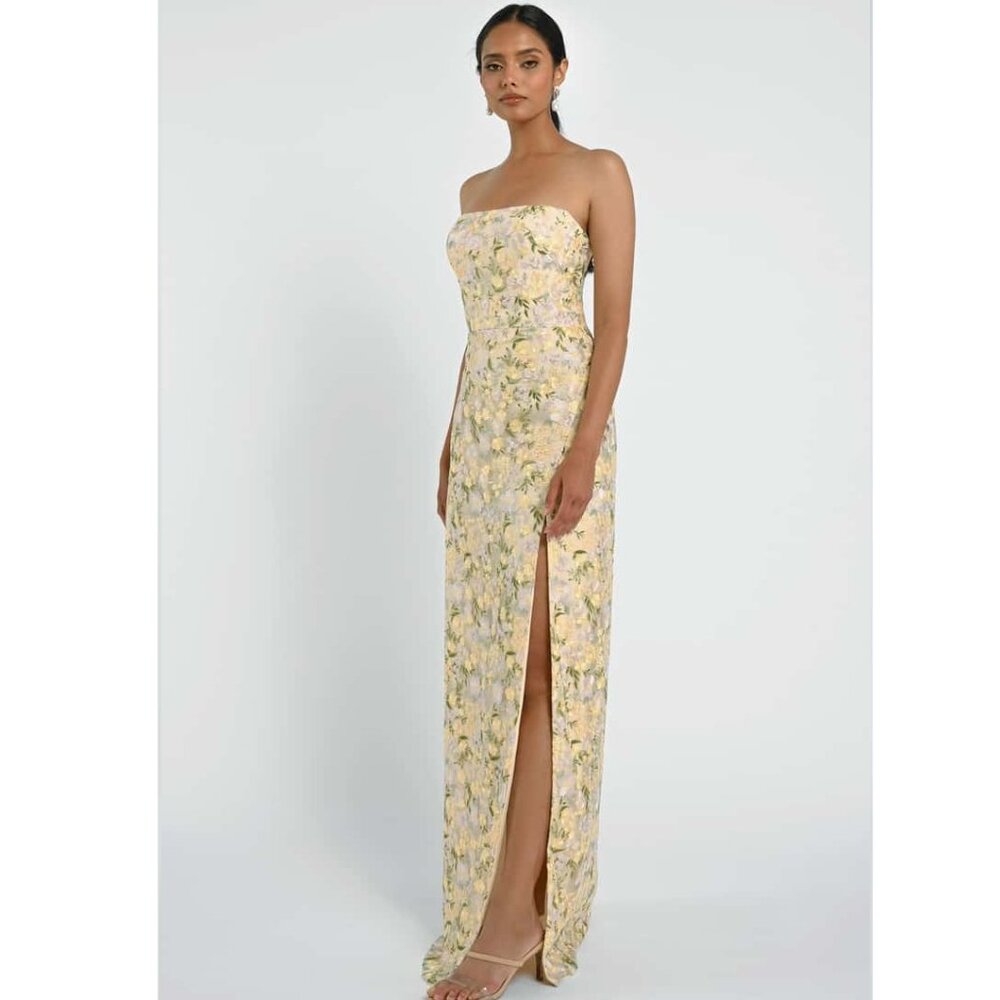 Buttercup Embroidery Tulle Strapless Gown Style Mercy Ophelia Size 16